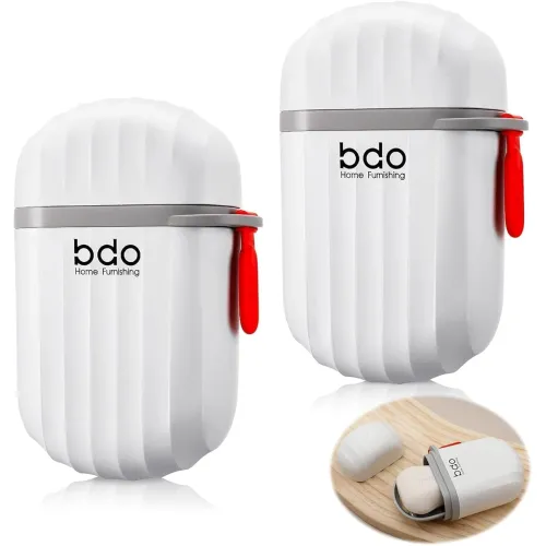 Image of Raxon Soap Holder | Pack of 2 | White | Travel-Friendly