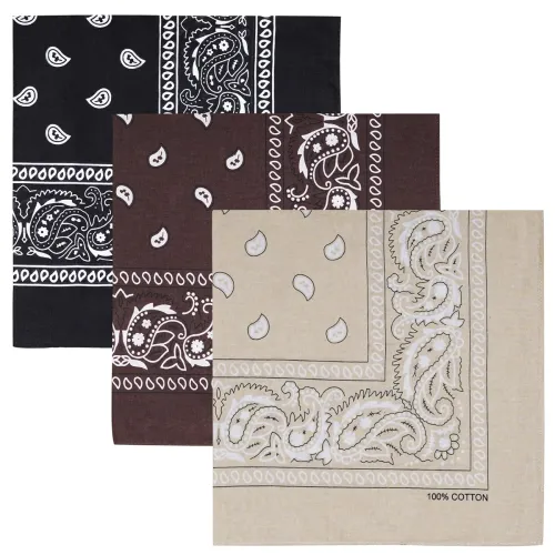 Image of Raylarnia Cotton Paisley Bandana Unisex 22 Inch Headscarf