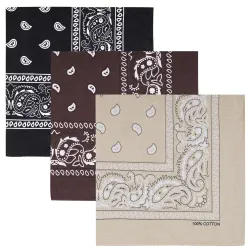 Raylarnia Cotton Paisley Bandana Unisex 22 Inch Headscarf