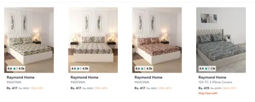 Image of Raymond Bedsheets upto 80% discount 
