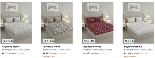 Image of Raymond Home Bedsheets up to 80% Discount