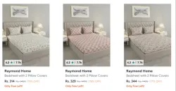 Raymond Home Bedsheet at Minimum 75% Discount