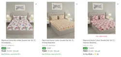 Raymond Home Bedsheets at minimum 70% Discount