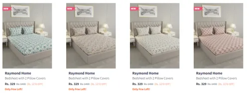 Image of Raymond Home Bedsheets starting at ₹329