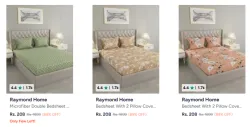 Raymond Home Bedsheets Upto 89% Discount | Starting @ ₹208
