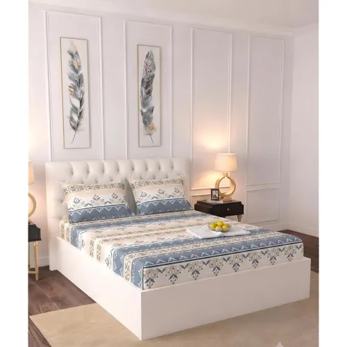 Image of Raymond Home Super Soft Floral King Size Bedsheet (Multicolor)
