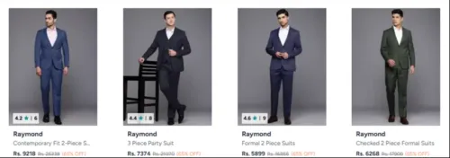 Image of Raymond Men's suit set at Minimum 65% Discount