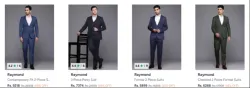 Raymond Mens suit set at Minimum 65% Discount