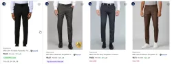 Raymond Mens Trousers at minimum 72% Discount