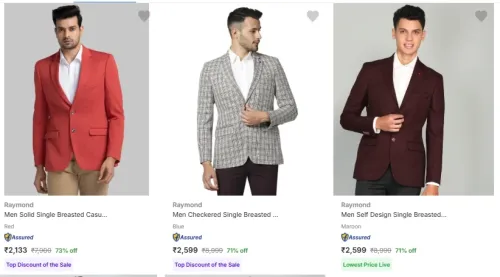 Image of raymond Men's Blezers upto 73% discount 