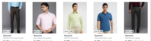 Image of Raymond Men's clothing up to 55% Discount