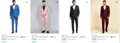 Image of Raymond Men's Suits at minimum 60% Discount
