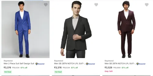 Image of Raymond Men's Suits @ Minimum 60% Discount
