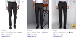Raymond Mens Trousers at minimum 60% Discount