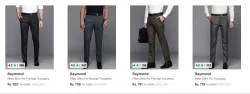 Raymond Mens Trousers upto 70% Discount