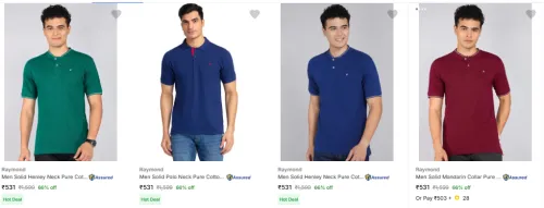 Image of Raymond Men's Tshirts Minimum 60% discount 