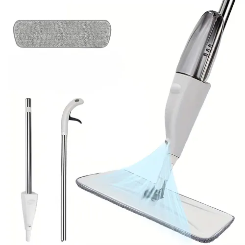 Image of Raymox Spray Mop Set with Microfiber Washable Pad, Best 360 Degree Easy Mop for Floor Cleaning for Home & Office, Alumin