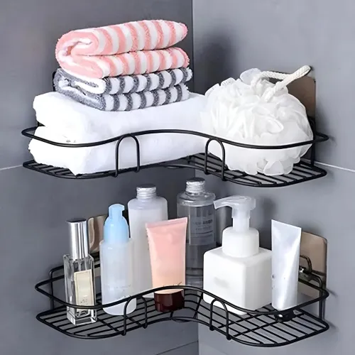Image of RAYMOX Wall Mounted Self-Adhesive Corner Shelf
