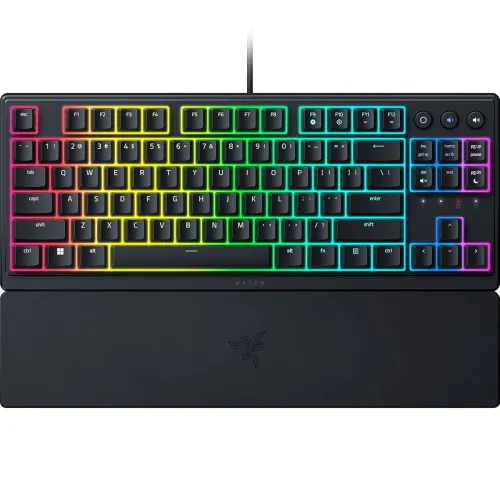 Image of Razer Ornata V3 Tenkeyless - Low Profile Gaming Mechanical Membrane Wired Keyboard-Black-RZ03-04880100-R3M1