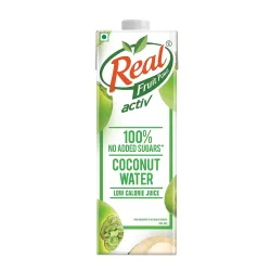 Real Activ Coconut Water Tetrapack - 1L | Hydrating Coconut Water with Health Benefits | No Added Flavour & Sugars | Tas