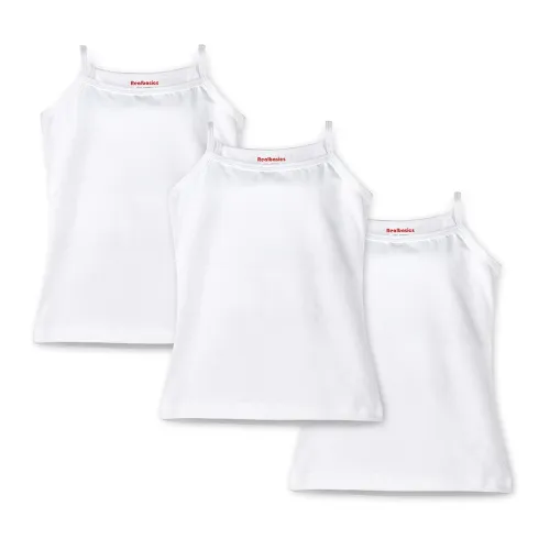 Image of Real Basics Girls Regular Fit Cotton Full Slips (Set of 3)