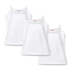 Real Basics Girls Regular Fit Cotton Full Slips (Set of 3)