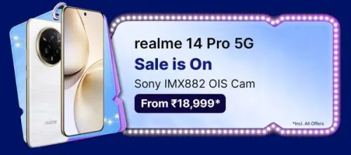 Image of realme 14 Pro 5G @ ₹18999 on Flipkart big Billion Days Sale