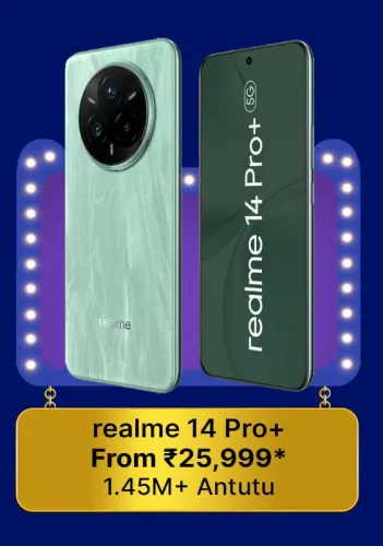 Image of realme 14 Pro+ 5G @ ₹25999 on Flipkart big Billion Days Sale