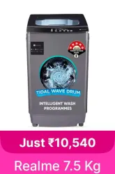 realme 7.5 kg Washing Machine @ ₹10540 on Flipkart big Billion Days Sale