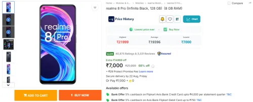 Image of realme 8 Pro (Infinite Black, 128 GB)