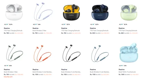 Image of Realme Buds Buds & Neckband Minimum 70% Discount