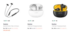 Realme Buds & Neckband Starting @ ₹720