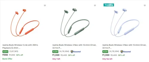 Image of Realme Buds Neckband upto 50% discount 