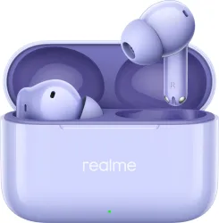realme Buds T200 Hi-Res with 32dB ANC,12.4mm driver Quad Mic,50 Hrs Playback,BT5.4,IP55 Bluetooth Headset (Dreamy Purple