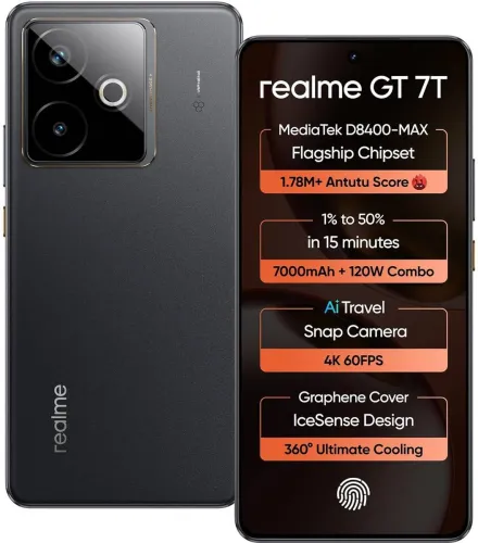 Image of realme Gt 7T (Icesense Black, 256 GB)  (8 GB RAM)