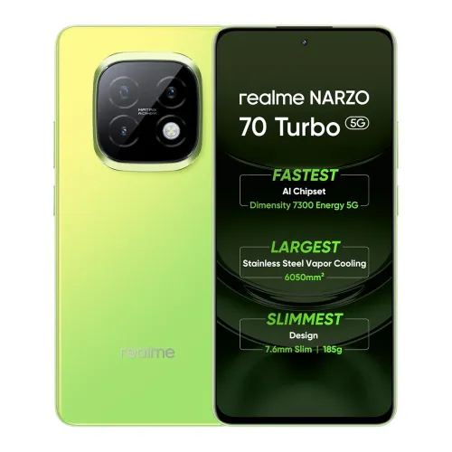 Image of realme NARZO 70 Turbo 5G (Turbo Green,6GB RAM,128GB Storage) 