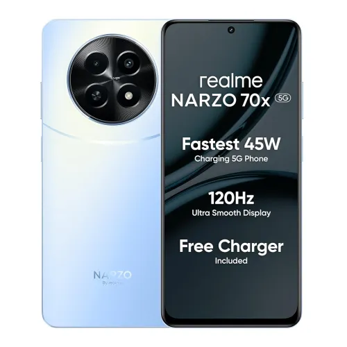 Image of realme NARZO 70x 5G (Ice Blue, 8GB RAM,128GB Storage)|