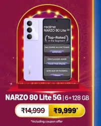 realme NARZO 80 Lite 5G @ ₹9999 on Big Billion Day Sale