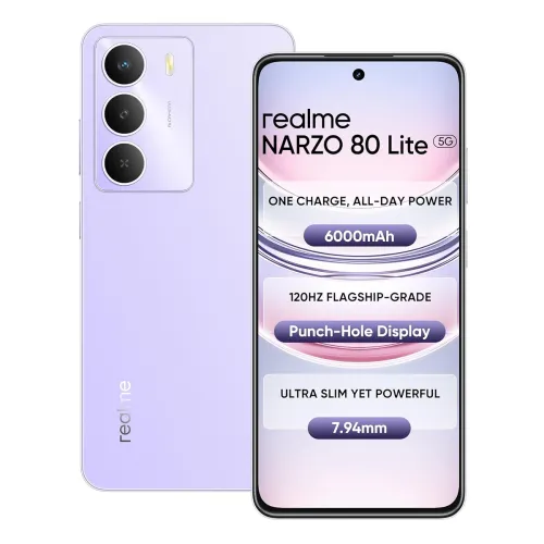 Image of realme NARZO 80 Lite 5G(Crystal Purple, 6GB+128GB) 