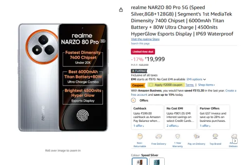 Image of realme NARZO 80 Pro 5G 8/128GB