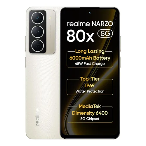 Image of realme NARZO 80x 5G (Sunlit Gold,6GB+128GB)