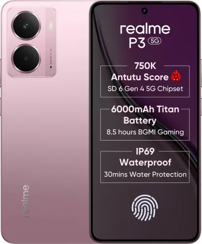 Image of realme P3 5G (Nebula Pink, 128 GB)  (6 GB RAM)