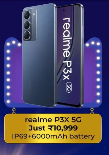 Image of realme P3x 5G @ ₹10999 on Flipkart big Billion Days Sale