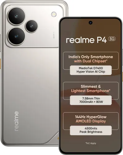 Image of realme P4 5G (Steel Grey, 128GB, 6GB RAM)