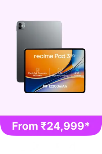 Image of Realme Pad 3 From ₹24,999 on Flipkart Big Billion Days Sale