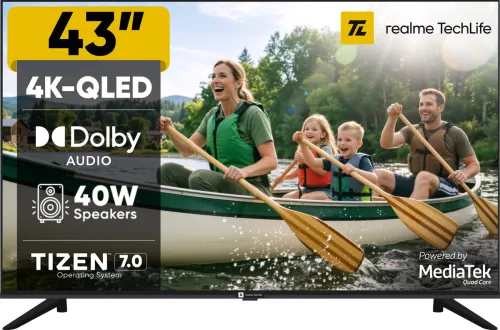 Image of realme TechLife 109 cm (43 inch) QLED Ultra HD (4K) Smart Tizen TV 2026 Edition