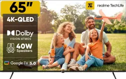 realme TechLife 164 cm (65 inch) QLED Ultra HD (4K) Smart Google TV 2025 Edition (65UHDGQRDDVQ)