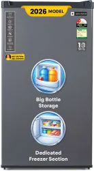 realme TechLife 84 L Direct Cool Single Door 2 Star Refrigerator (Silver Grey, 85VD2RM26|85VD2RM26-SG)