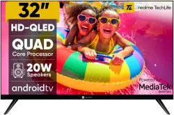 realme TechLife 80 cm (32 inch) QLED HD Ready Smart Android TV
