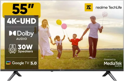 Image of realme TechLife 55” 4K Smart Google TV (2025, Dolby Audio, 30W Speaker)
